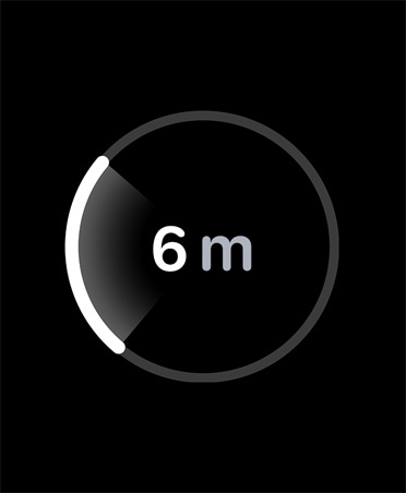 Прецизно намиране, бяла лента за напредъка обгражда приблизителното разстояние до изгубения iPhone