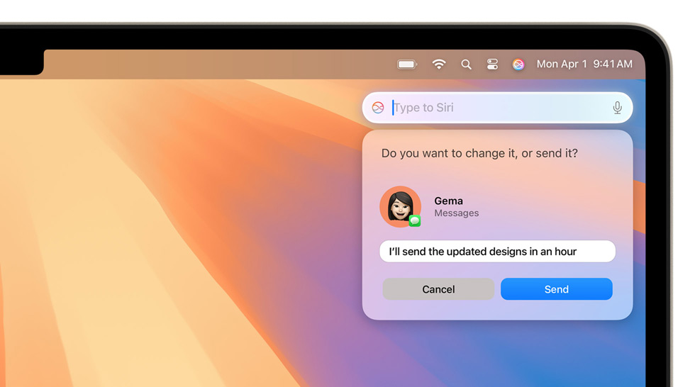 User asks Siri about details of an event while checking calendar, Siri delivers an answer from a past email