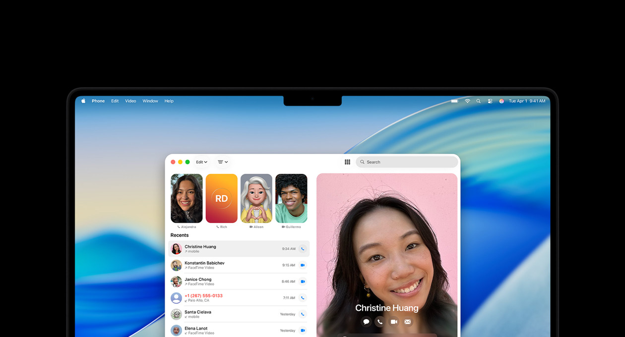 MacBook Pro e iPhone affiancati, lo schermo del MacBook Pro mostra l’app Telefono e le attività in tempo reale dell’app Uber, l’iPhone mostra l’app Uber