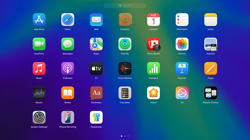 Various app icons displayed in a grid format on screen.