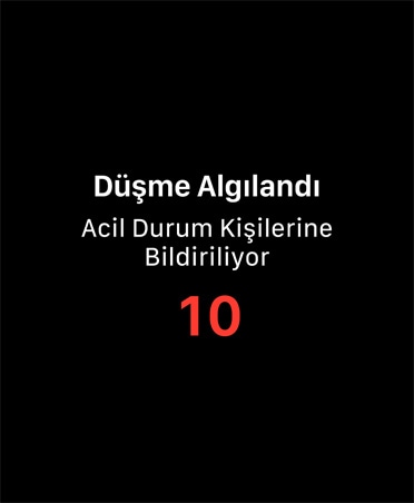 Düşme Algılama SOS, Acil Yardım simgesi