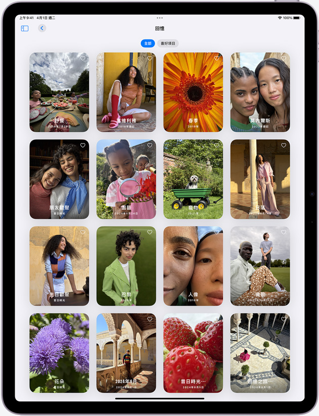 iPad Air 上的照片 app