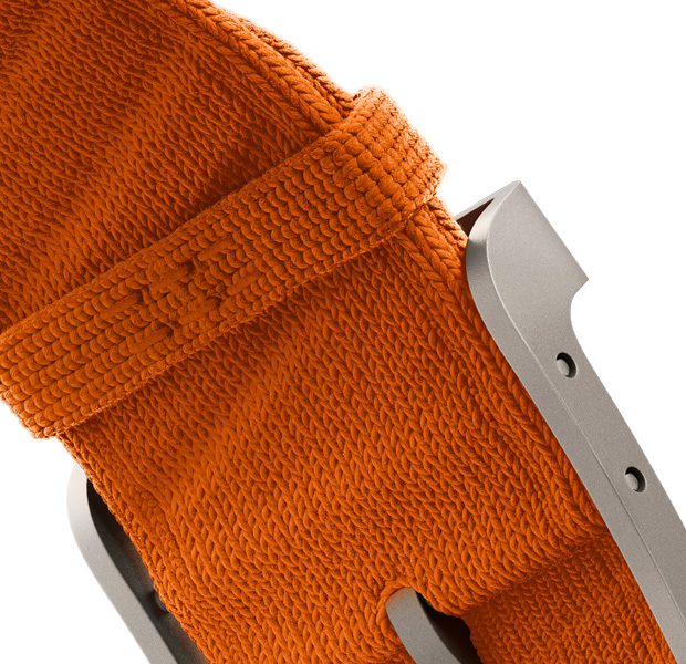 Apple Watch Hermès Ultra 3, En Mer band, orange color, natural color hardware