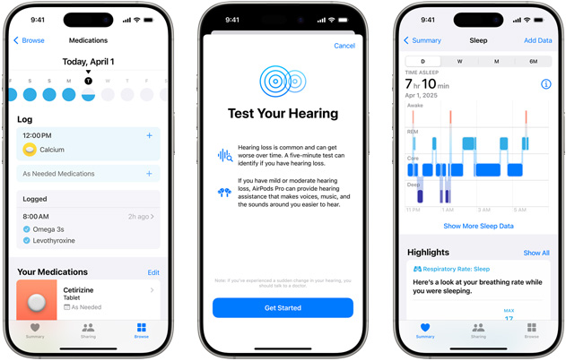iPhone, som viser appen Høresundhed.